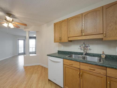 435 2741 55 Street, Edmonton, AB - Indoor Photo Showing Kitchen With Double Sink