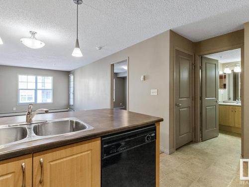 305 11449 Ellerslie Road, Edmonton, AB - Indoor Photo Showing Kitchen With Double Sink