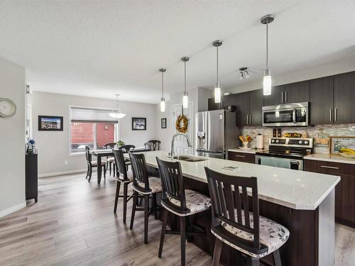 4750 Crabapple Run, Edmonton, AB - Indoor Photo Showing Kitchen With Stainless Steel Kitchen With Upgraded Kitchen