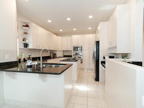 10507 131 Street, Edmonton, AB - Indoor Photo Showing Kitchen With Double Sink With Upgraded Kitchen