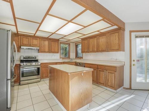 328 Burton Road Nw, Edmonton, AB - Indoor Photo Showing Kitchen With Double Sink