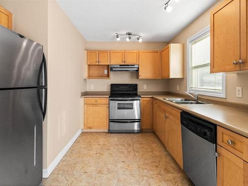 117 12050 17 Avenue, Edmonton, AB - Indoor Photo Showing Kitchen With Double Sink