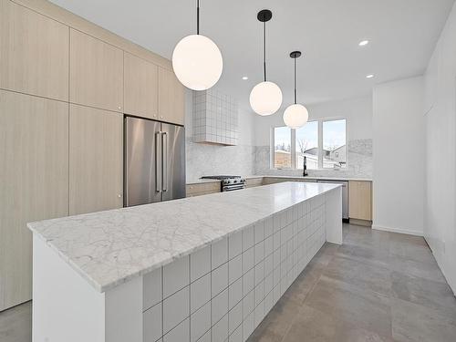 9252 76 Street, Edmonton, AB - Indoor Photo Showing Kitchen With Upgraded Kitchen