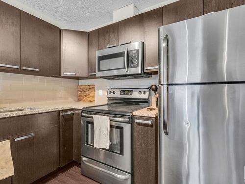 106 14808 125 Street, Edmonton, AB - Indoor Photo Showing Kitchen With Stainless Steel Kitchen With Upgraded Kitchen