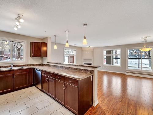 126 7909 71 Street, Edmonton, AB - Indoor Photo Showing Kitchen With Double Sink