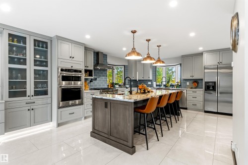 116 Windermere Drive, Edmonton, AB - Indoor Photo Showing Kitchen With Upgraded Kitchen