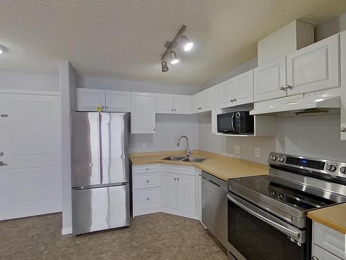 105 245 Edwards Drive, Edmonton, AB - Indoor Photo Showing Kitchen With Double Sink