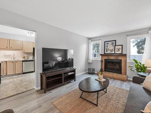 18036 96 Avenue, Edmonton, AB - Indoor Photo Showing Living Room With Fireplace