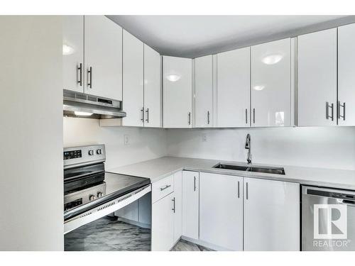 1010 10145 109 Street, Edmonton, AB - Indoor Photo Showing Kitchen With Double Sink