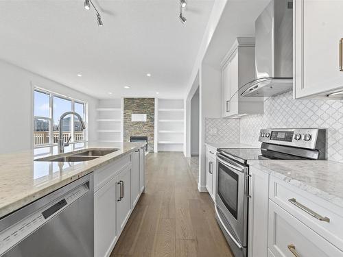 21351 96 Avenue, Edmonton, AB - Indoor Photo Showing Kitchen With Double Sink With Upgraded Kitchen