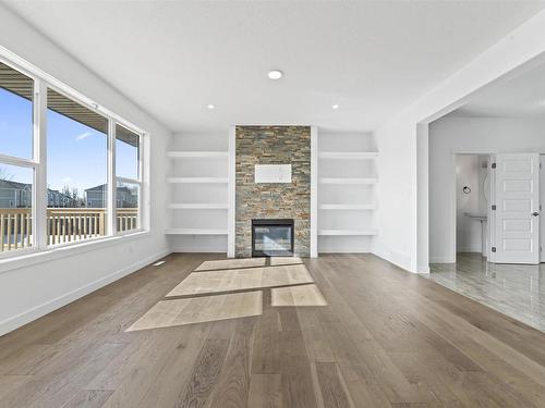 21351 96 Avenue, Edmonton, AB - Indoor Photo Showing Living Room With Fireplace