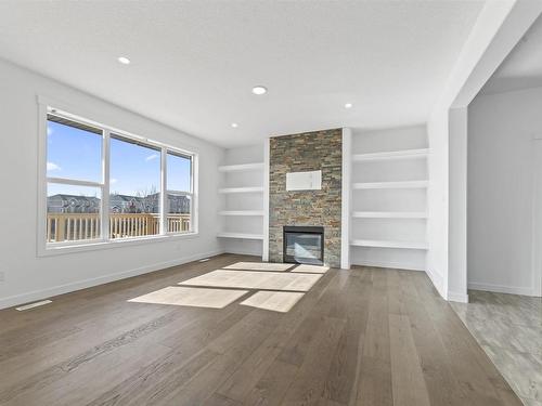 21351 96 Avenue, Edmonton, AB - Indoor Photo Showing Living Room With Fireplace