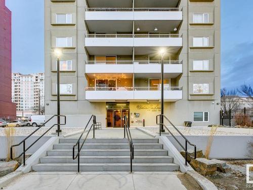 204 9909 110 Street, Edmonton, AB - Outdoor With Balcony With Facade