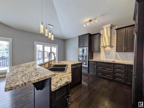 34 3090 Cameron Heights Way, Edmonton, AB - Indoor Photo Showing Kitchen With Double Sink With Upgraded Kitchen