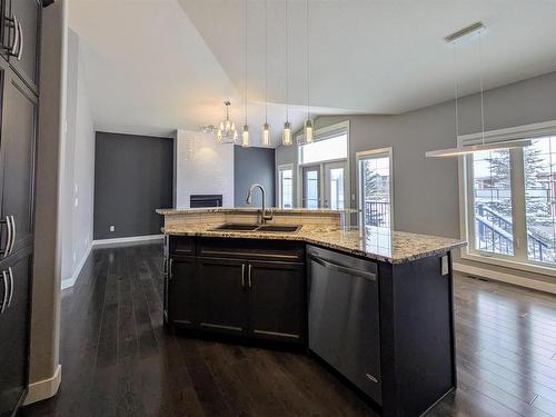 34 3090 Cameron Heights Way, Edmonton, AB - Indoor Photo Showing Kitchen With Double Sink With Upgraded Kitchen