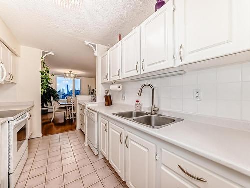 707 8315 105 Street, Edmonton, AB - Indoor Photo Showing Kitchen With Double Sink