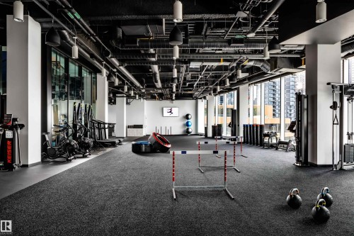 2912 10360 102 Street, Edmonton, AB - Indoor Photo Showing Gym Room