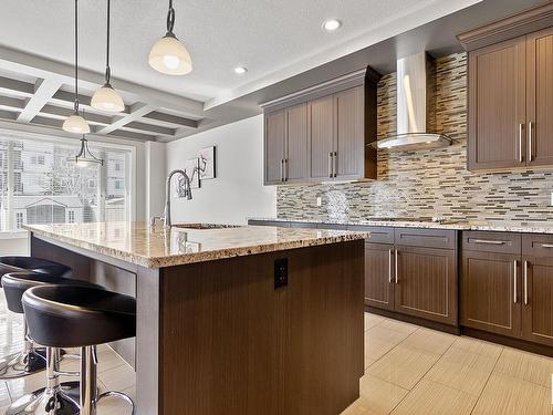 1504 Cunningham Cape, Edmonton, AB - Indoor Photo Showing Kitchen With Upgraded Kitchen