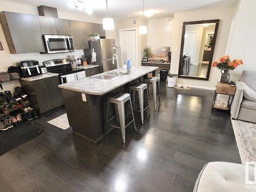 434 504 Albany Way, Edmonton, AB - Indoor Photo Showing Kitchen With Double Sink With Upgraded Kitchen