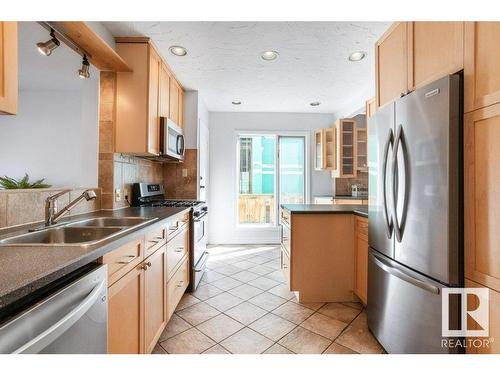 10623 83 Street, Edmonton, AB - Indoor Photo Showing Kitchen With Double Sink