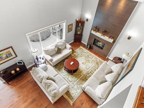 3264 Whitelaw Drive, Edmonton, AB - Indoor Photo Showing Living Room With Fireplace