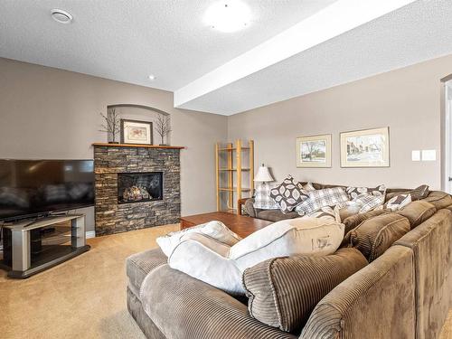 3264 Whitelaw Drive, Edmonton, AB - Indoor Photo Showing Living Room With Fireplace