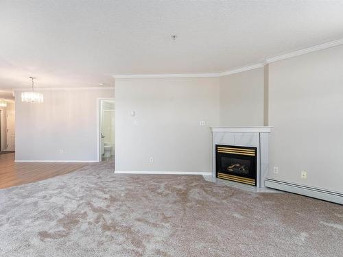 106 8315 83 Street, Edmonton, AB - Indoor Photo Showing Living Room With Fireplace