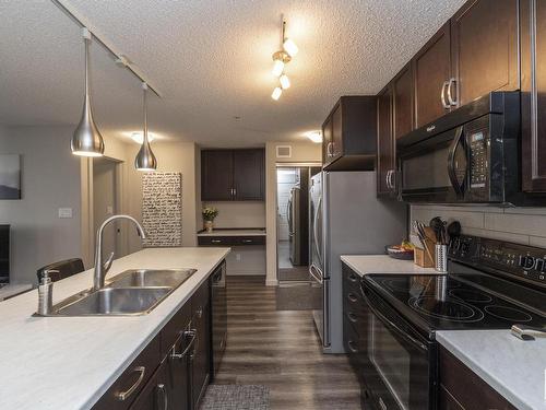 305 5510 Schonsee Drive, Edmonton, AB - Indoor Photo Showing Kitchen With Double Sink