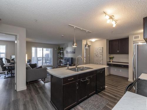 305 5510 Schonsee Drive, Edmonton, AB - Indoor Photo Showing Kitchen With Double Sink