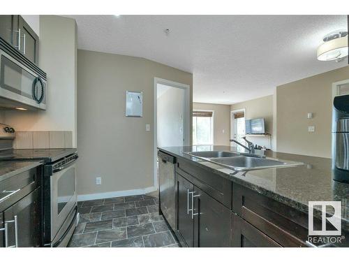 205 534 Watt Boulevard, Edmonton, AB - Indoor Photo Showing Kitchen With Double Sink