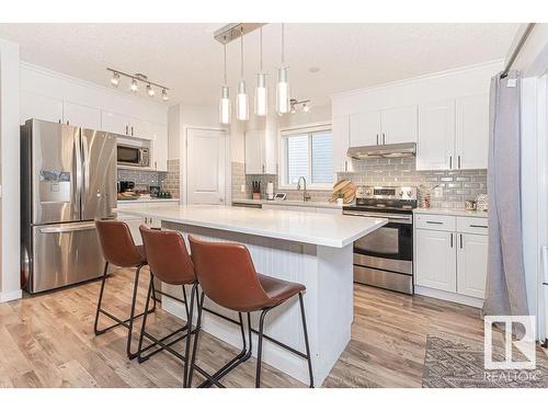 4848 148 Avenue, Edmonton, AB - Indoor Photo Showing Kitchen With Stainless Steel Kitchen With Upgraded Kitchen