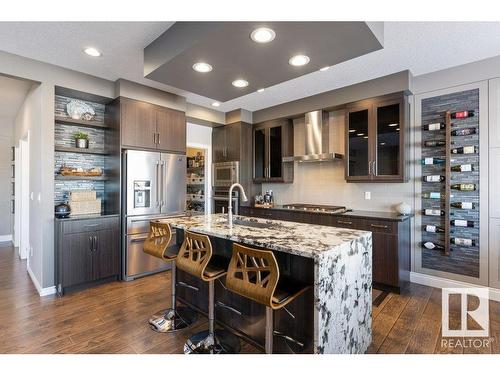 3414 Parker Loop, Edmonton, AB - Indoor Photo Showing Kitchen With Stainless Steel Kitchen With Upgraded Kitchen