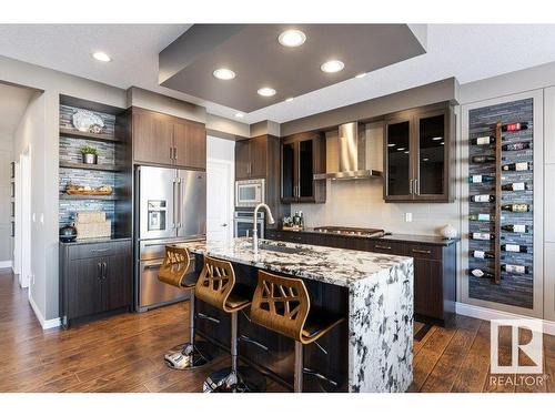 3414 Parker Loop, Edmonton, AB - Indoor Photo Showing Kitchen With Stainless Steel Kitchen With Upgraded Kitchen