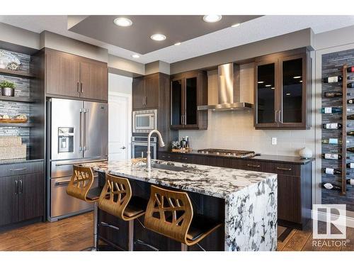 3414 Parker Loop, Edmonton, AB - Indoor Photo Showing Kitchen With Stainless Steel Kitchen With Upgraded Kitchen