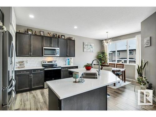 5316 22 Avenue, Edmonton, AB - Indoor Photo Showing Kitchen With Double Sink With Upgraded Kitchen