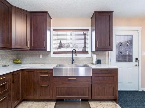 10335 160 Street, Edmonton, AB - Indoor Photo Showing Kitchen With Double Sink