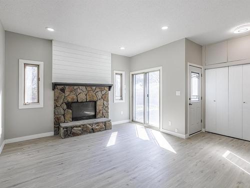 16723 98 Street, Edmonton, AB - Indoor Photo Showing Living Room With Fireplace