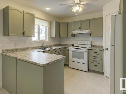 12042 65 Street, Edmonton, AB - Indoor Photo Showing Kitchen With Double Sink