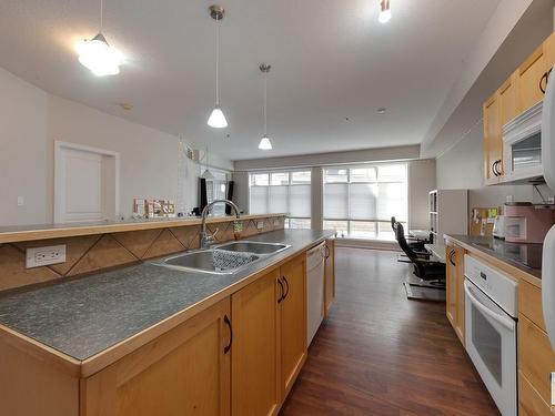 162 4823 104A Street, Edmonton, AB - Indoor Photo Showing Kitchen With Double Sink