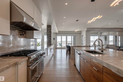 B 25056 Twp Road 492, Rural Leduc County, AB - Indoor Photo Showing Kitchen With Double Sink With Upgraded Kitchen