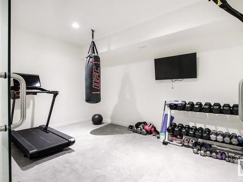 9739 145 Street, Edmonton, AB - Indoor Photo Showing Gym Room