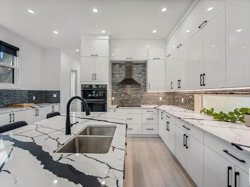 11571 80 Avenue, Edmonton, AB - Indoor Photo Showing Kitchen With Double Sink With Upgraded Kitchen