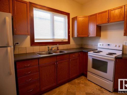 10448 84 Avenue, Edmonton, AB - Indoor Photo Showing Kitchen With Double Sink