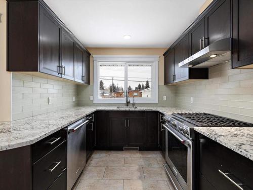 9110 156 Street, Edmonton, AB - Indoor Photo Showing Kitchen With Upgraded Kitchen