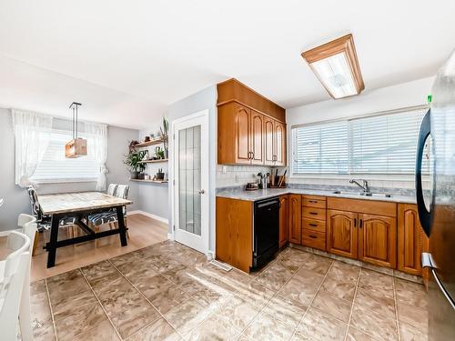 13228 68 Street, Edmonton, AB - Indoor Photo Showing Kitchen With Double Sink