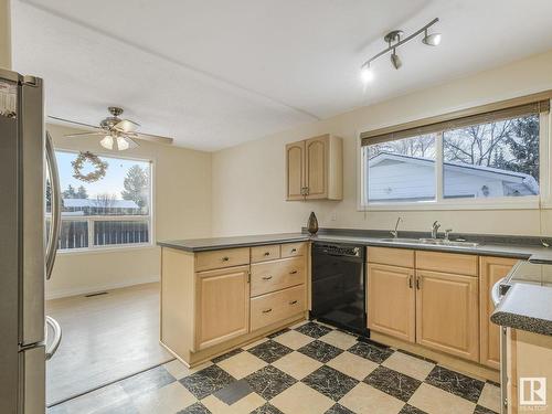 141 Homestead Crescent, Edmonton, AB - Indoor Photo Showing Kitchen With Double Sink