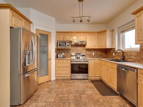 14028 134 Street, Edmonton, AB - Indoor Photo Showing Kitchen With Double Sink