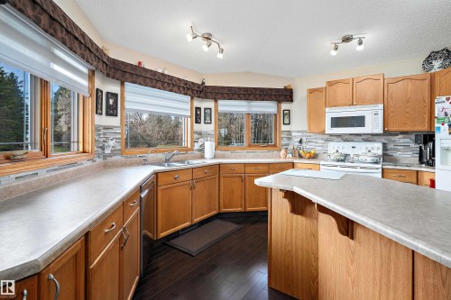 49229 Range Rd 263, Rural Leduc County, AB - Indoor Photo Showing Kitchen With Double Sink