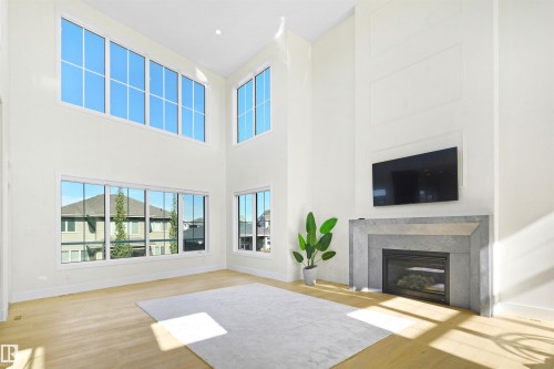 11 Jubilation Drive, St. Albert, AB - Indoor Photo Showing Living Room With Fireplace