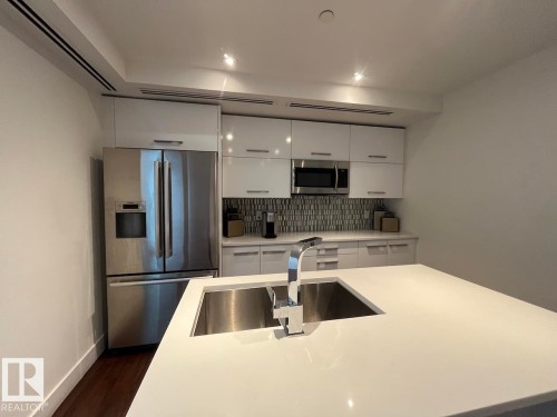 1003 11969 Jasper Avenue, Edmonton, AB - Indoor Photo Showing Kitchen With Double Sink